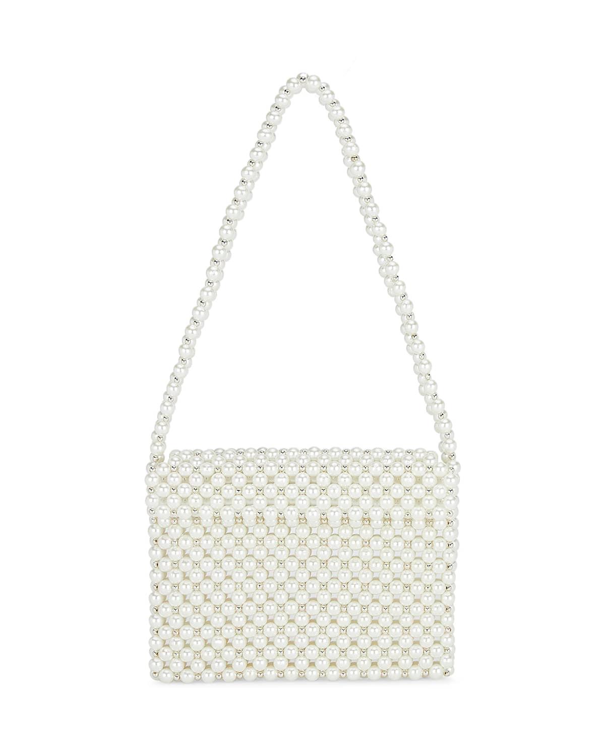 Bella Pearl Baguette Beaded Bag - QUERATED