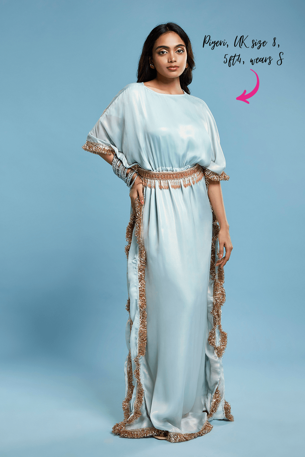 Blue Shimmer Kaftan