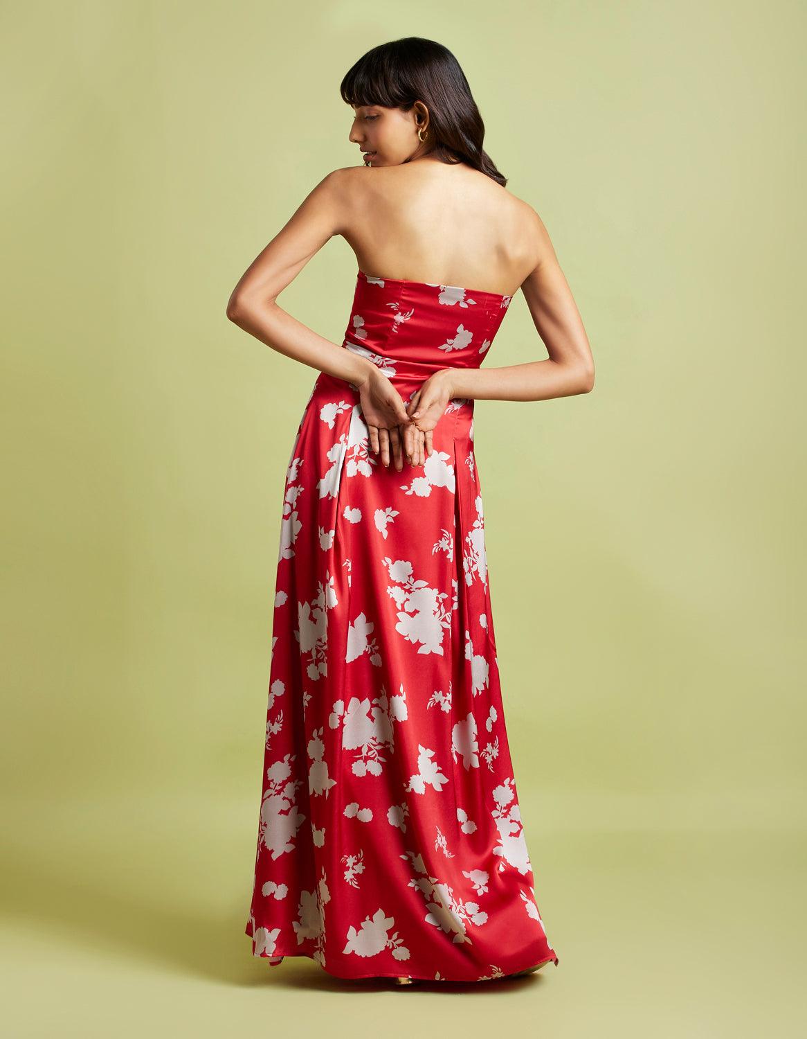 Candace Printed Corset Maxi Dress - QUERATED