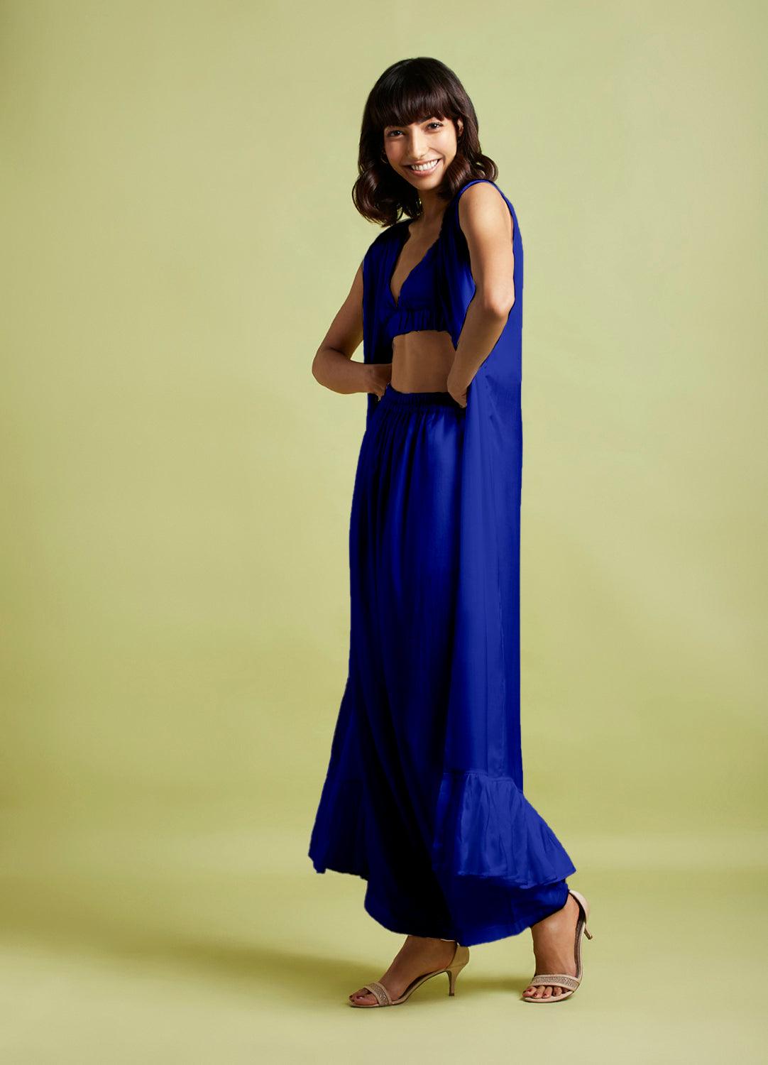 Fryda Electric Blue Co-Ord (Set Of 3) - QUERATED