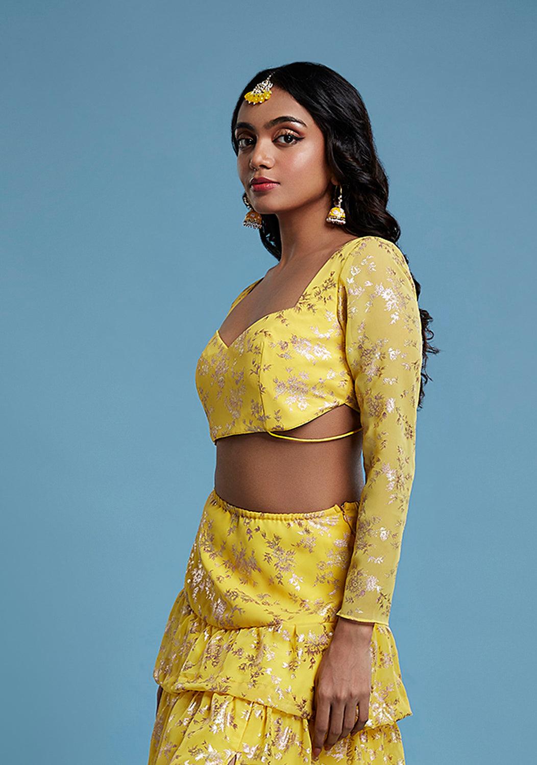 Yellow Backless Blouse - QUERATED