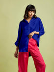 Eva Blue Oversized Shirt - QUERATED