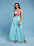 Floral Halter Top and Sharara Set - QUERATED