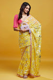 Yellow Barfi Saree - QUERATED