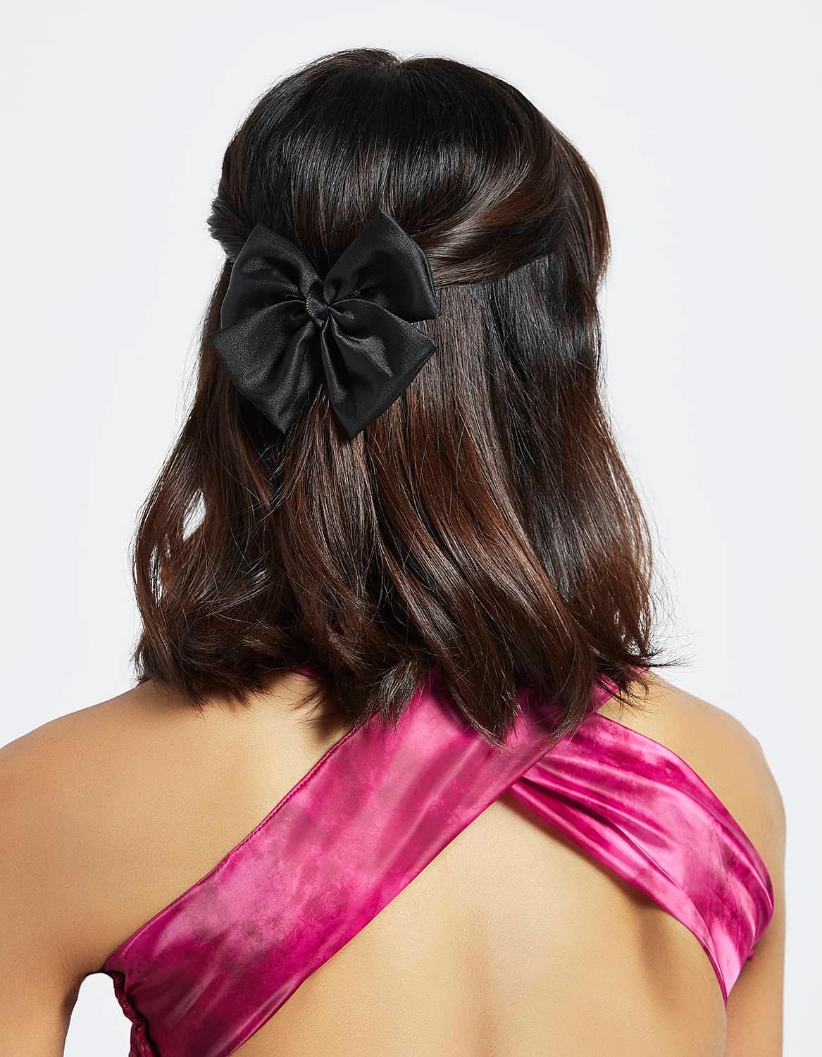 Zoey Black Bow Hair Clip - QUERATED