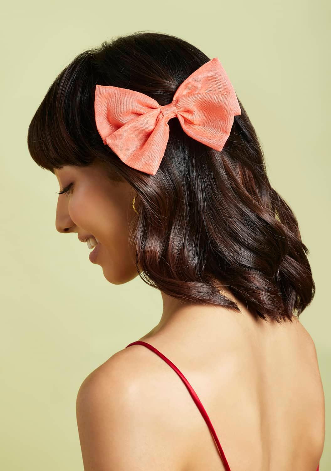 Penelope Pink Bow Hair Clip - QUERATED