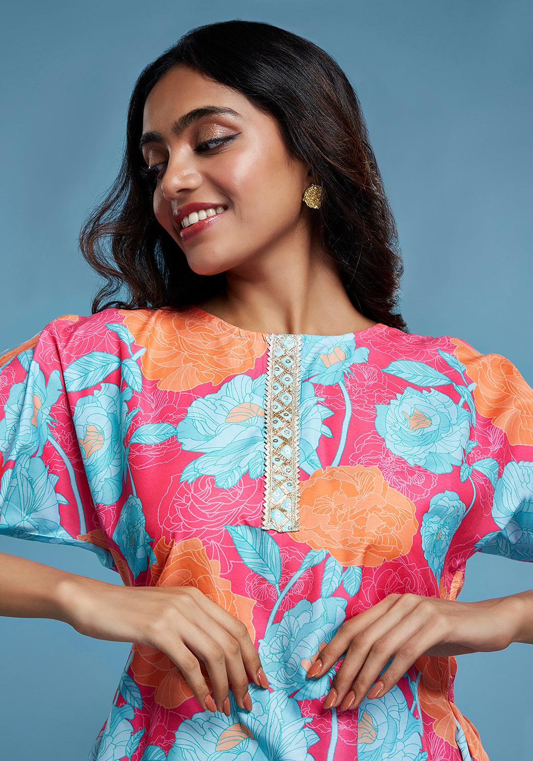 Floral Kurta and Salwar Set - QUERATED