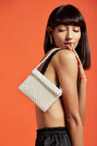 Bella Pearl Baguette Beaded Bag - QUERATED