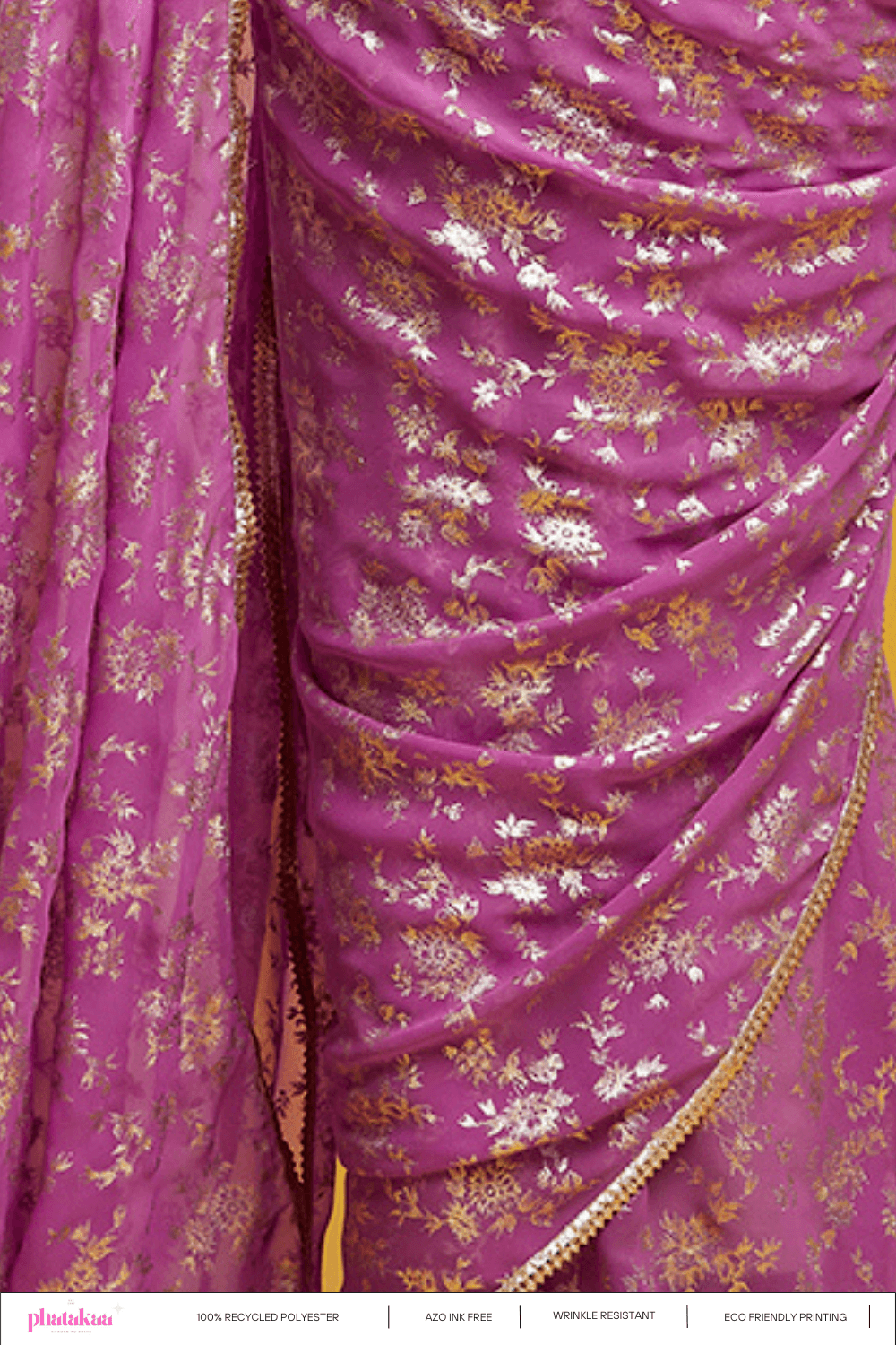 Purple Barfi Saree - QUERATED