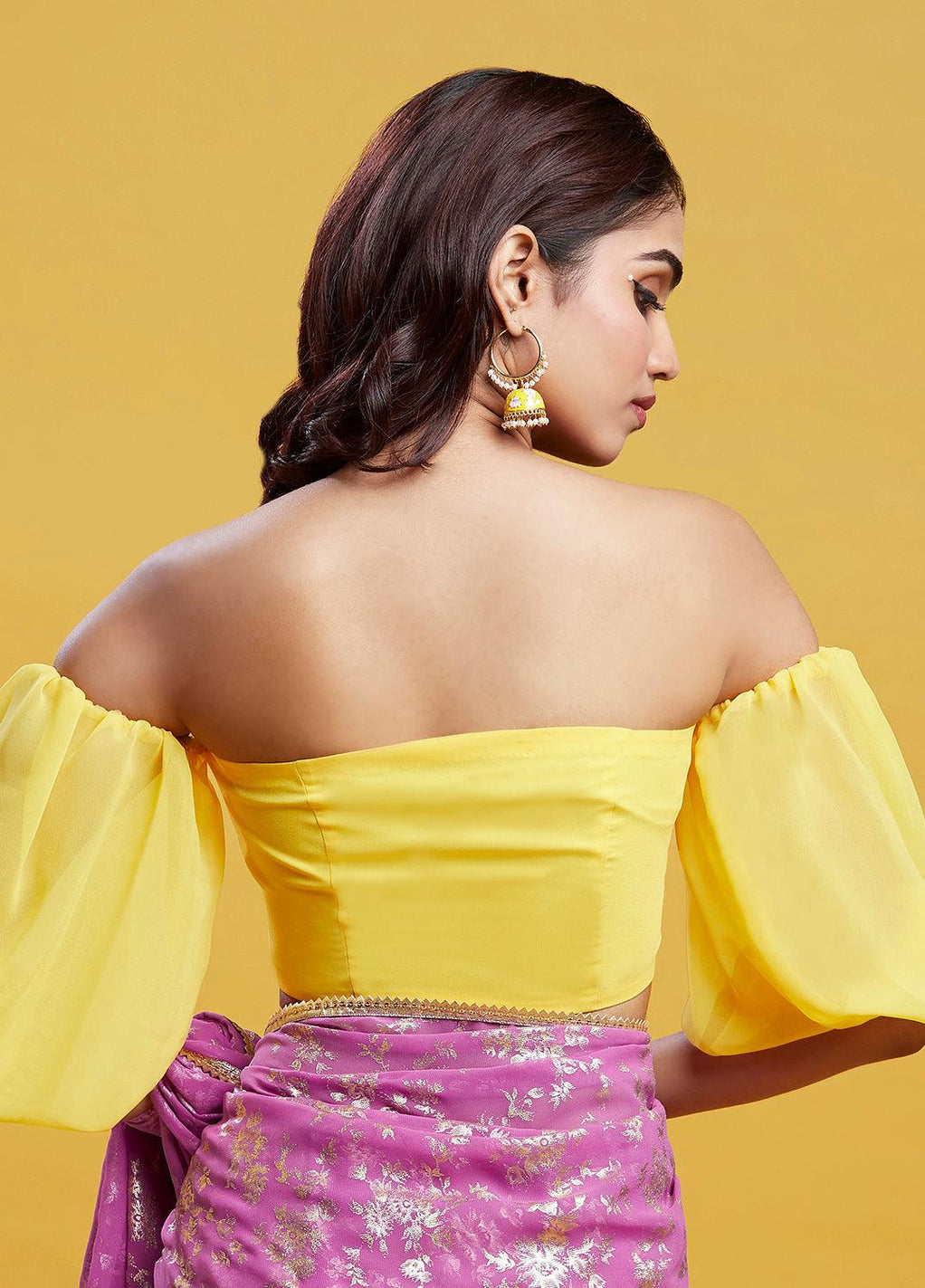 Yellow Off-shoulder Blouse