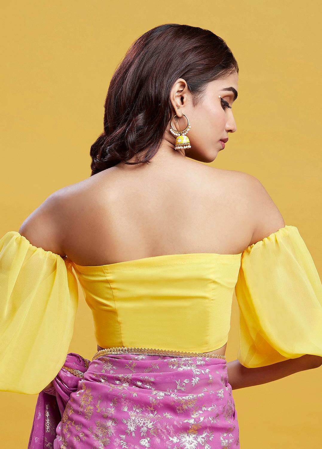 Yellow Off-shoulder Blouse - QUERATED