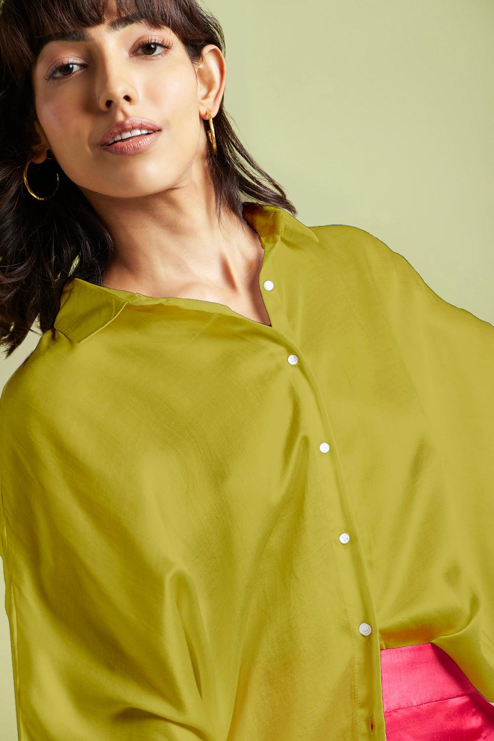 Eva Olive Oversized Shirt - QUERATED