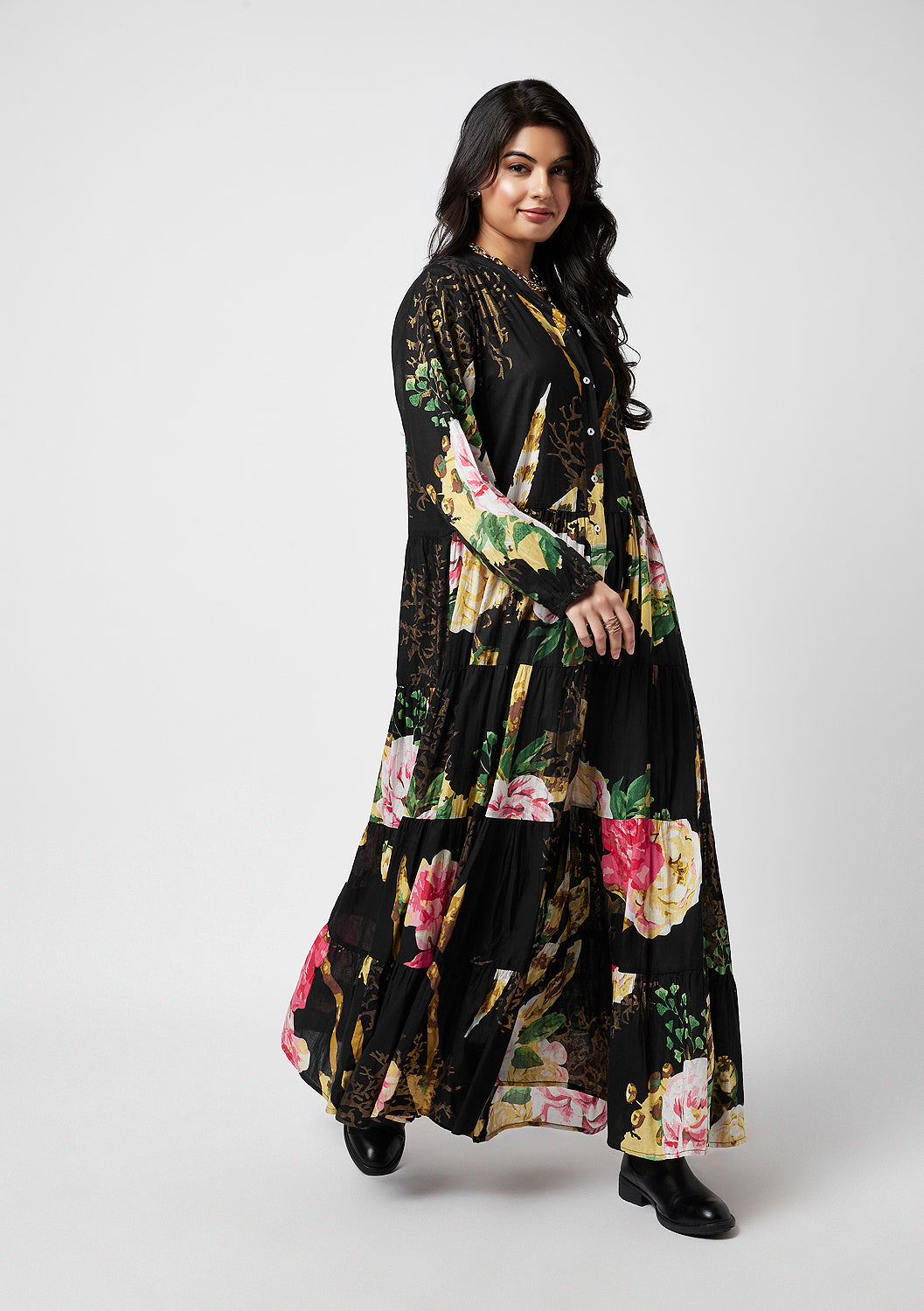 Naomi Printed Cotton Maxi Dress - QUERATED