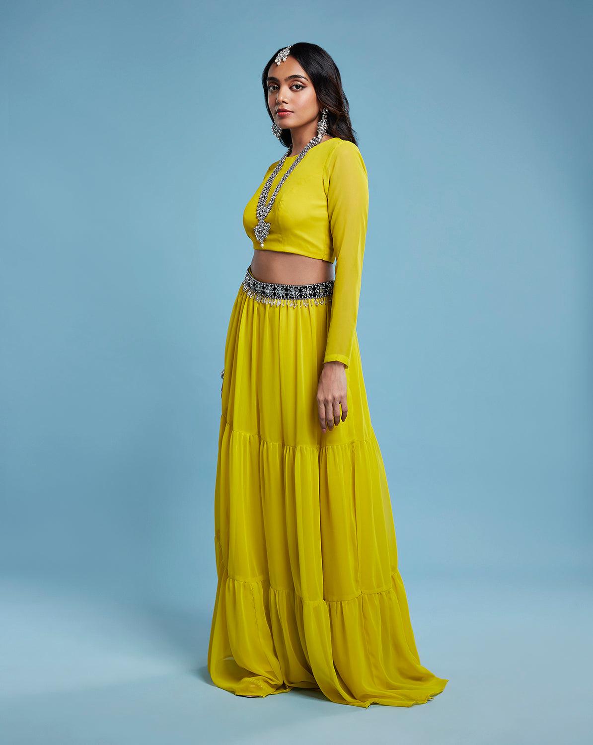 Lime Lehenga Set - QUERATED