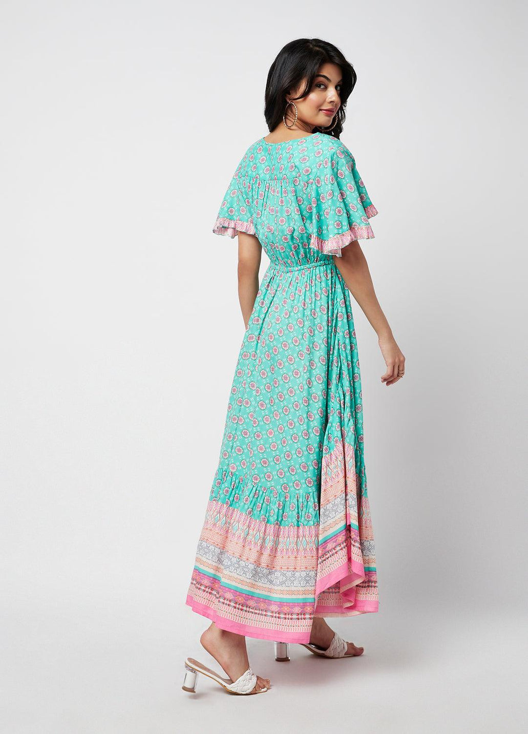 Goergia Printed Rayon Maxi Dress