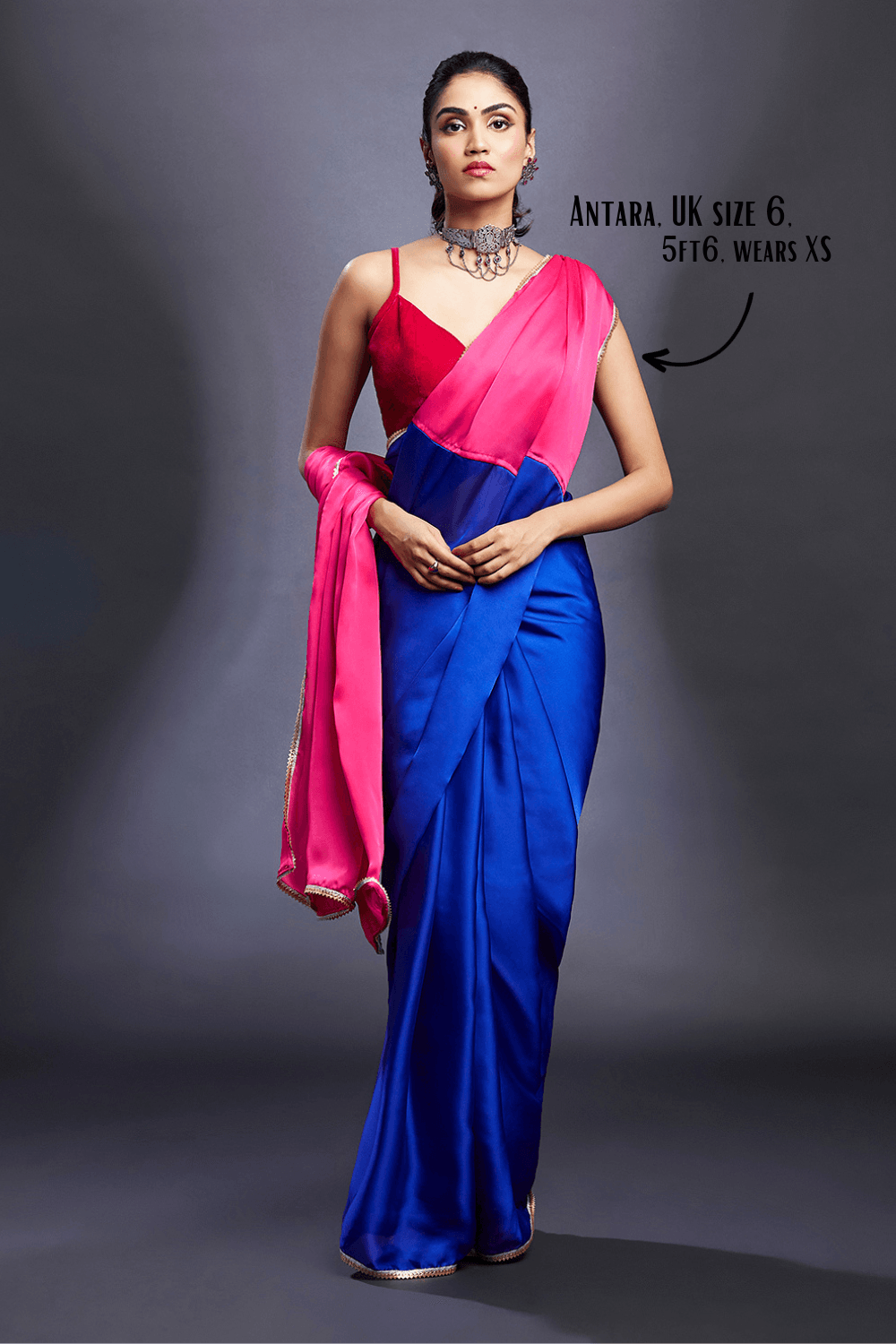 Electric Blue & Rani Saree