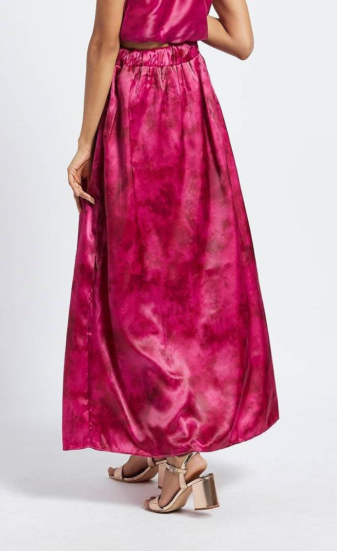 Kiana Plum Watercolour Skirt - QUERATED