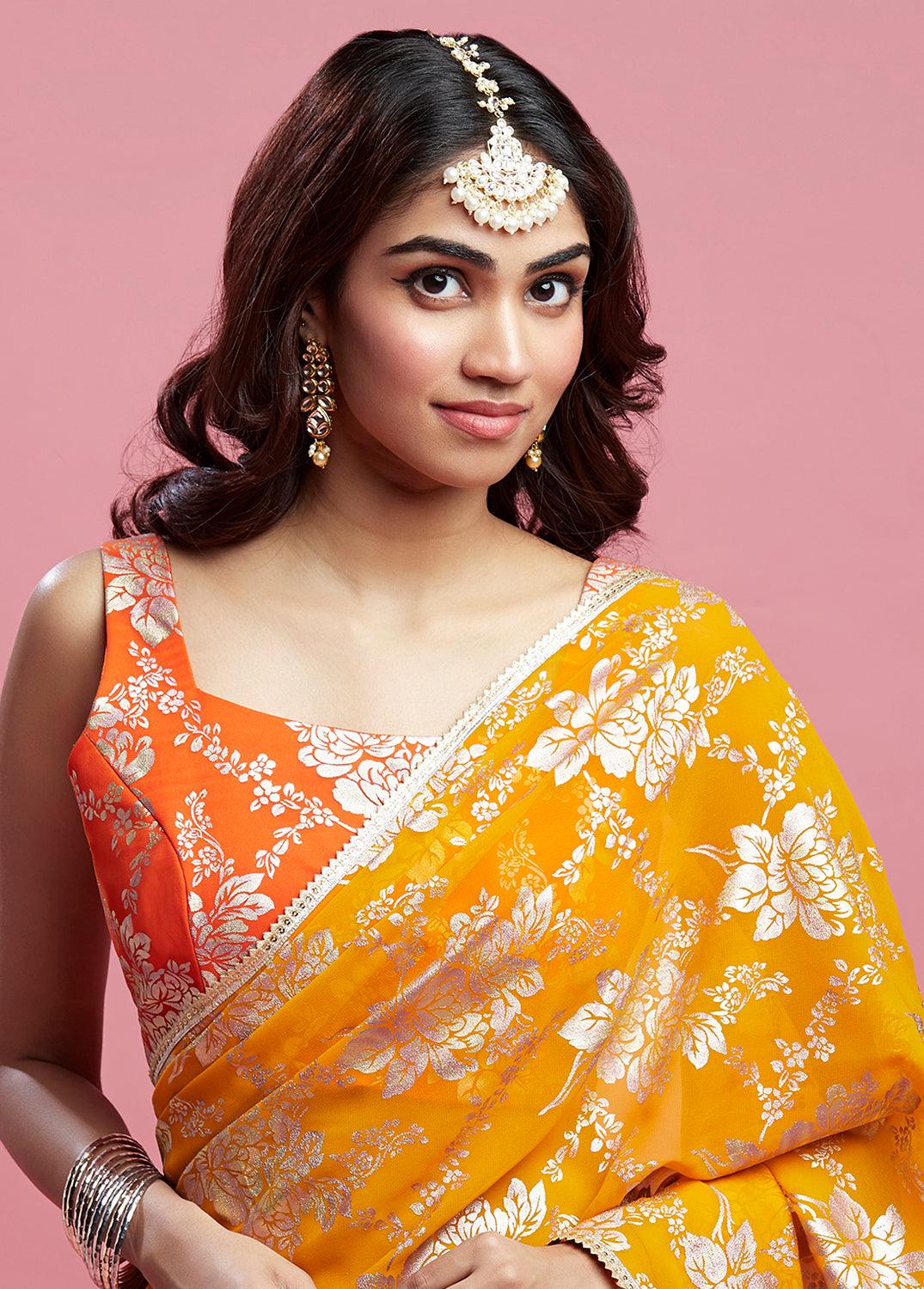 Orange Barfi blouse - QUERATED