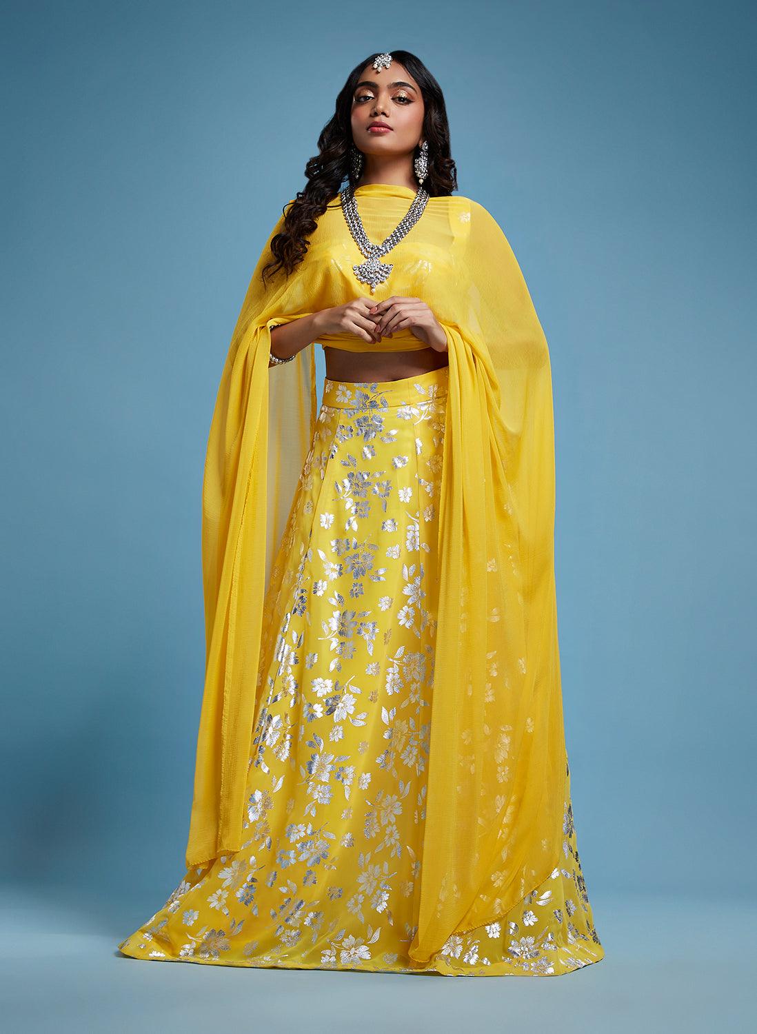 Kesar Chandi Lehenga Skirt - QUERATED