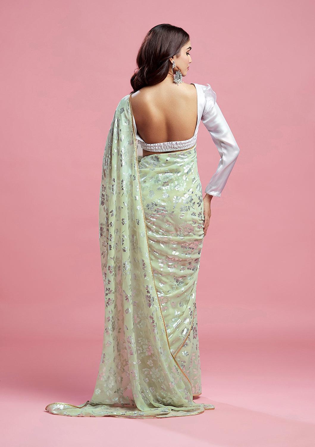 Pista Barfi Saree