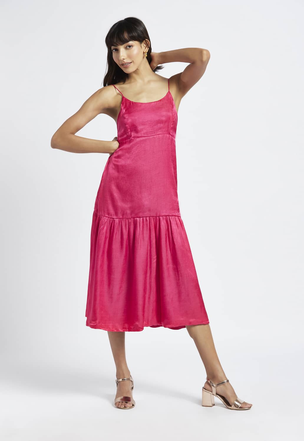 Mara Fuchsia Pink Slip Dress - QUERATED