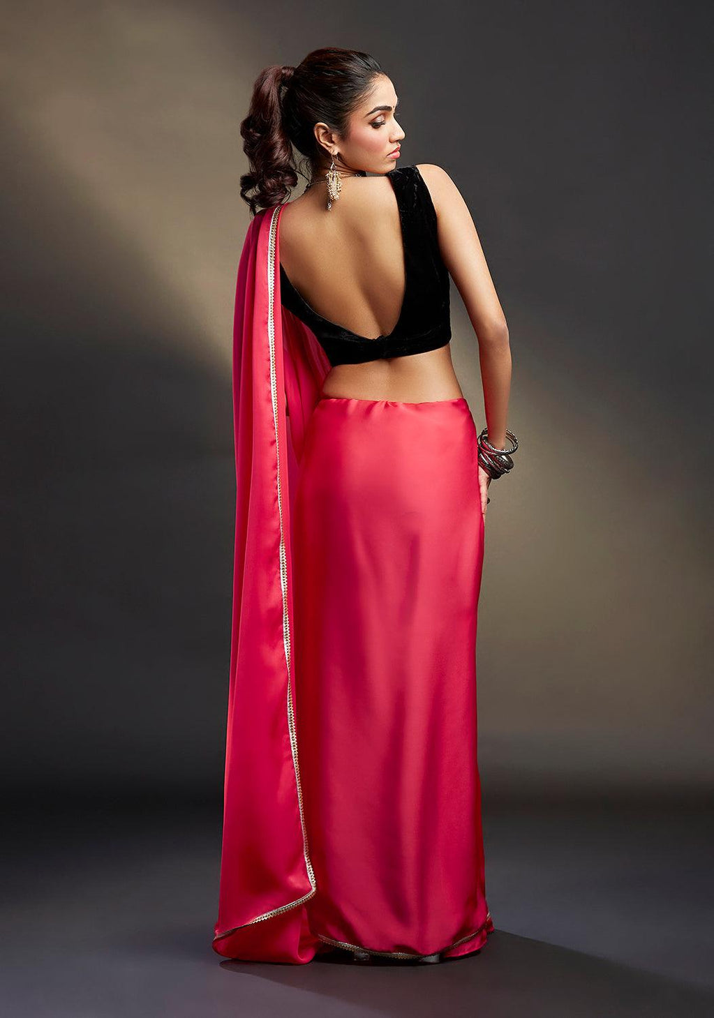 Coral Saree