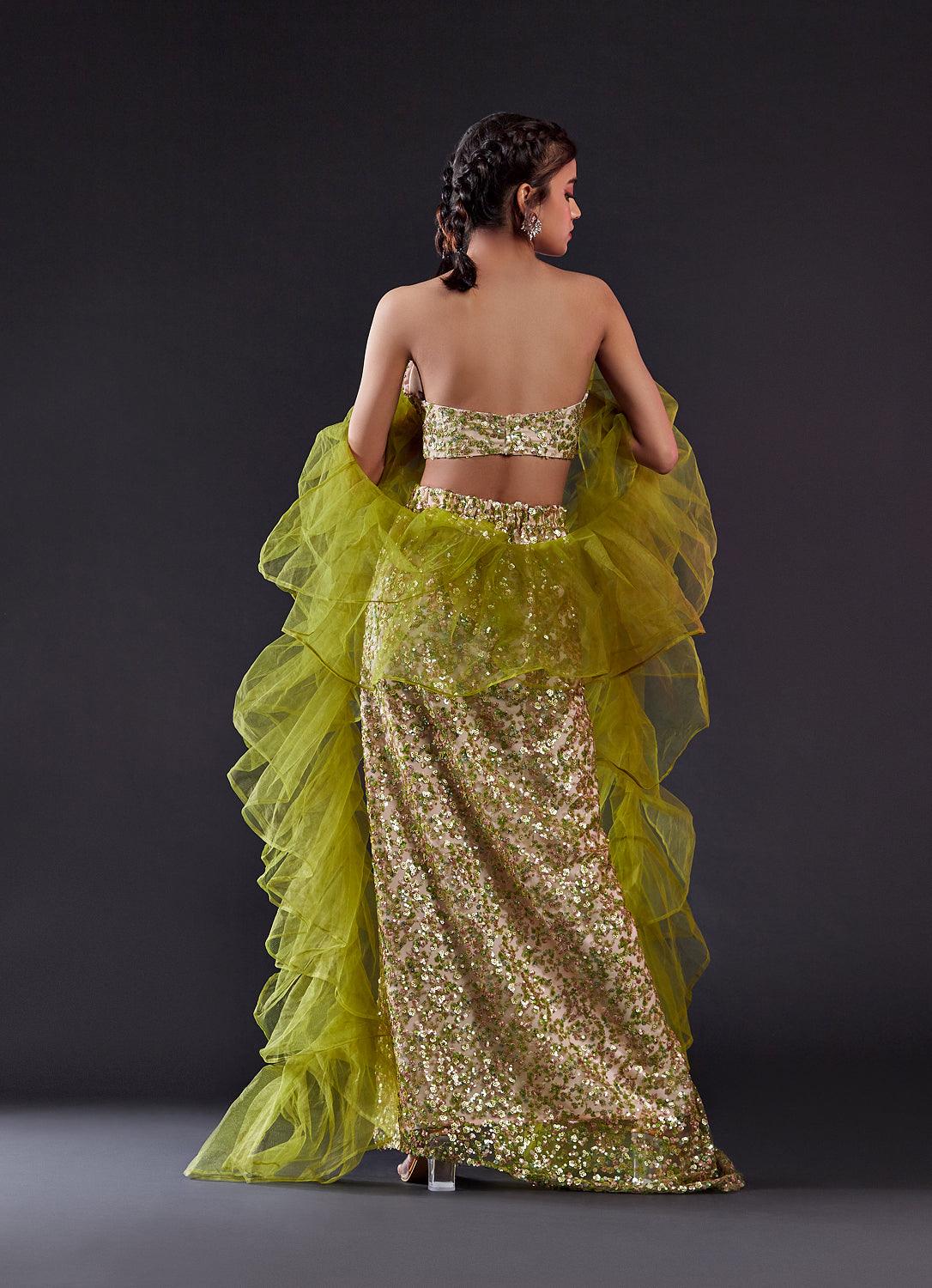 Ruffled Dupatta - QUERATED