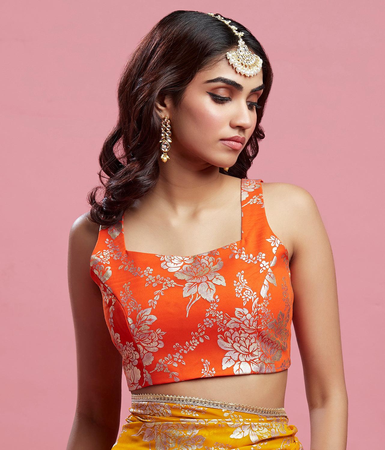 Orange Barfi blouse - QUERATED