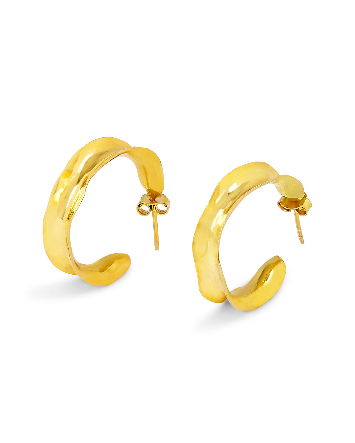 Soleil Textured Hoops - QUERATED