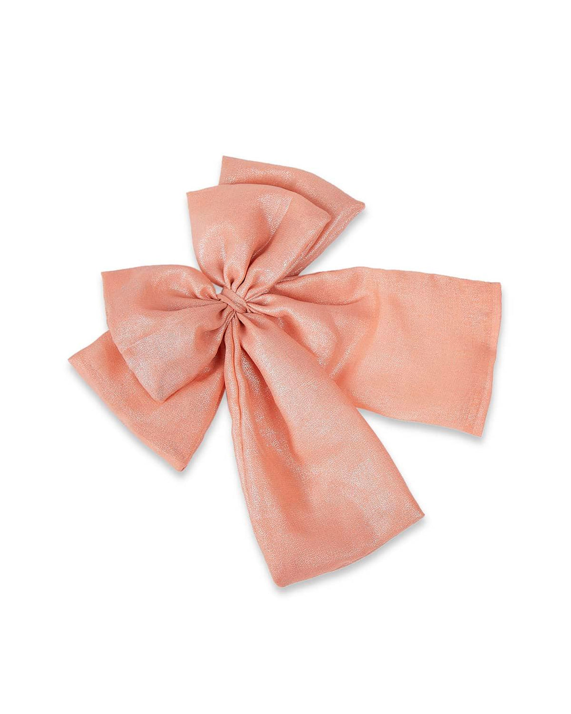 Aria Peach Bow Hair Clip