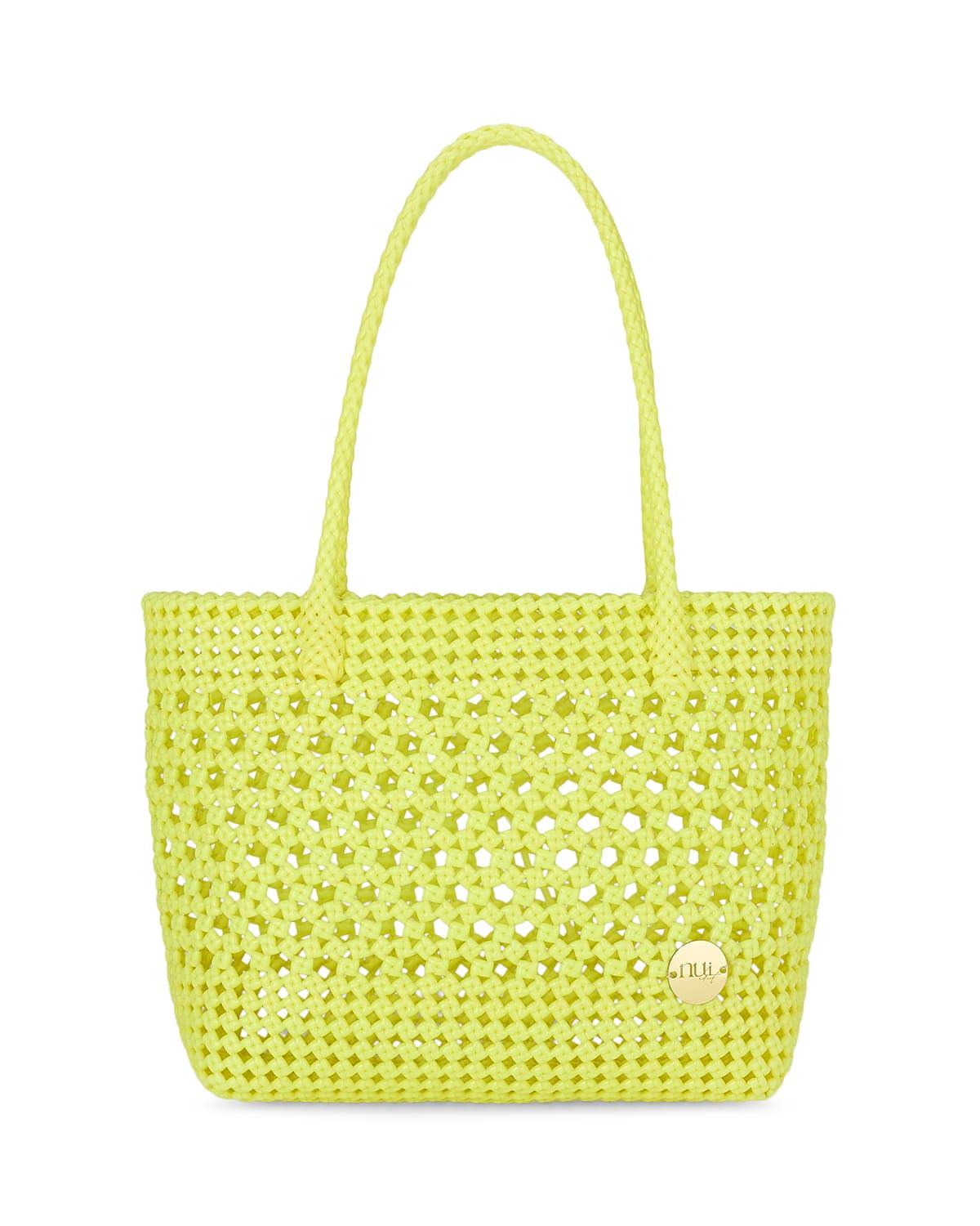 Ava Lemon Straw Basket Bag - QUERATED