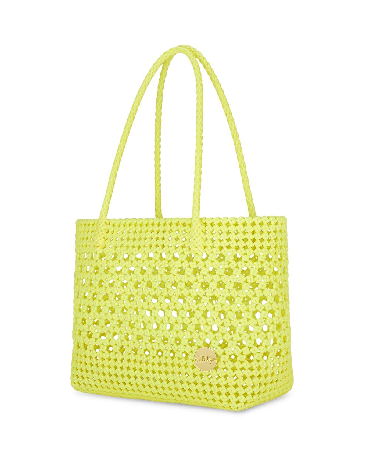 Ava Lemon Straw Basket Bag - QUERATED