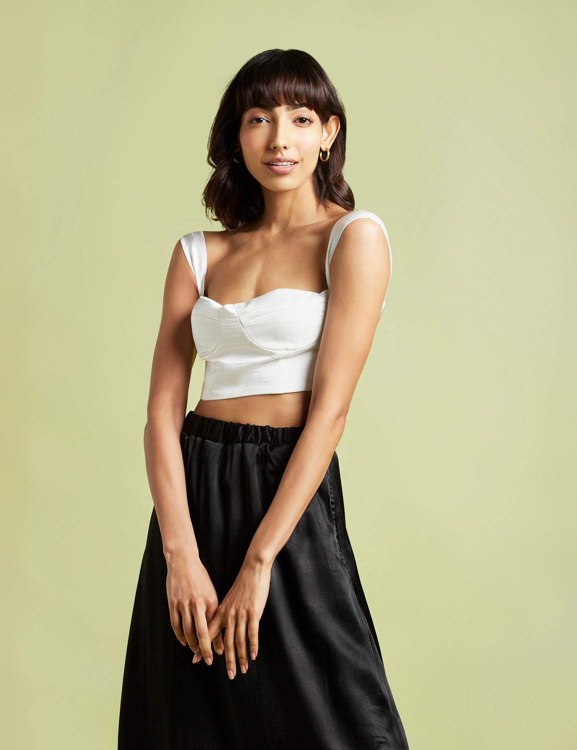 Annalise White Corset Crop Top - QUERATED