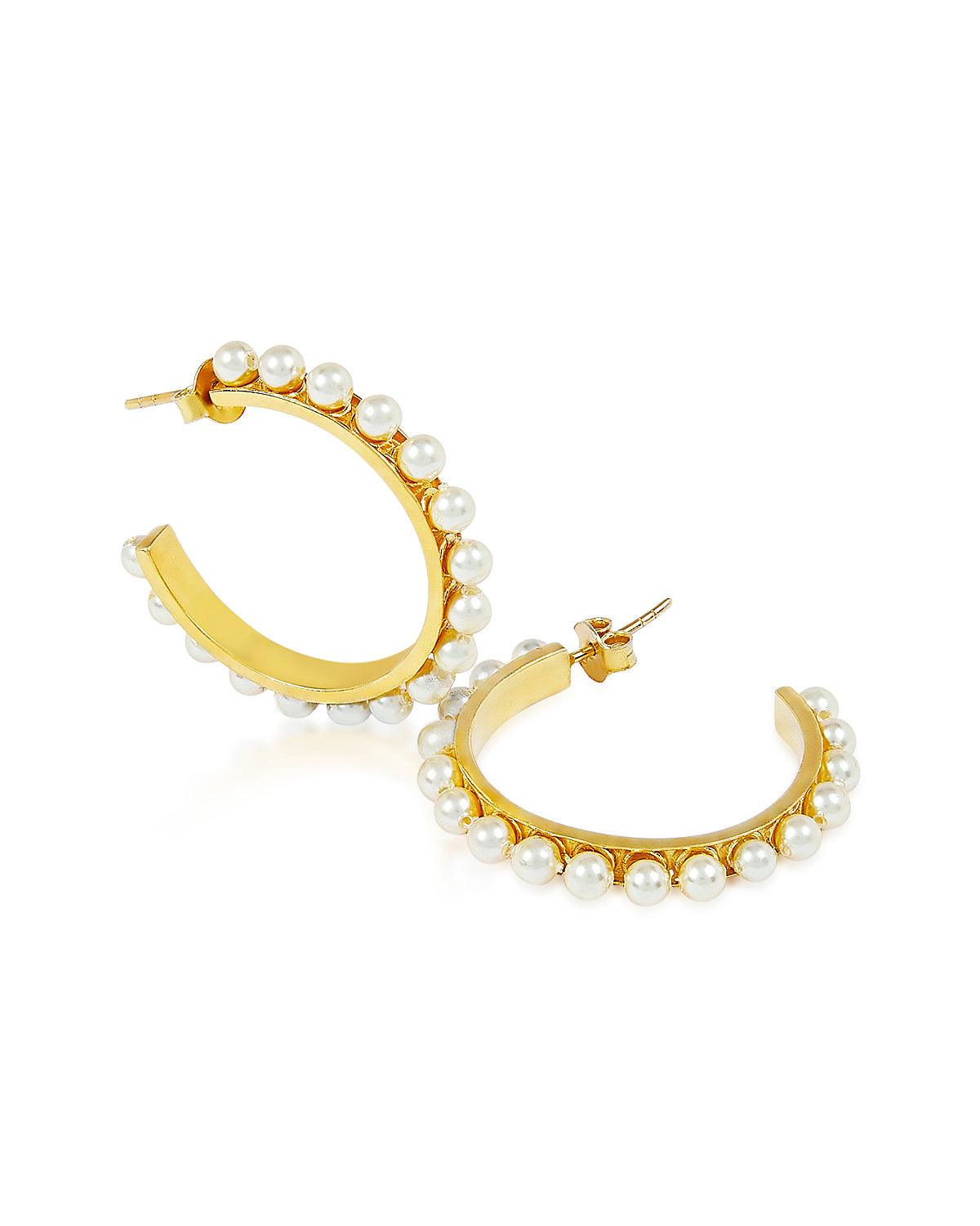 Luna Pearl Hoops - QUERATED