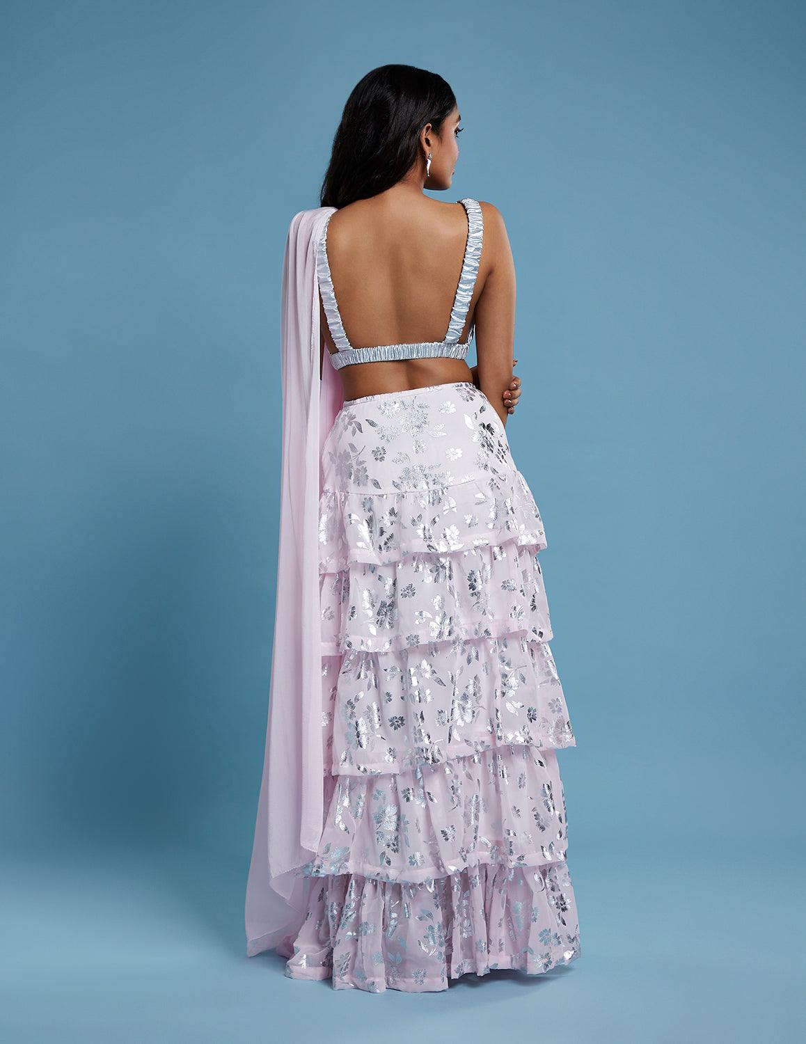 Baby Pink Lehenga Set - QUERATED