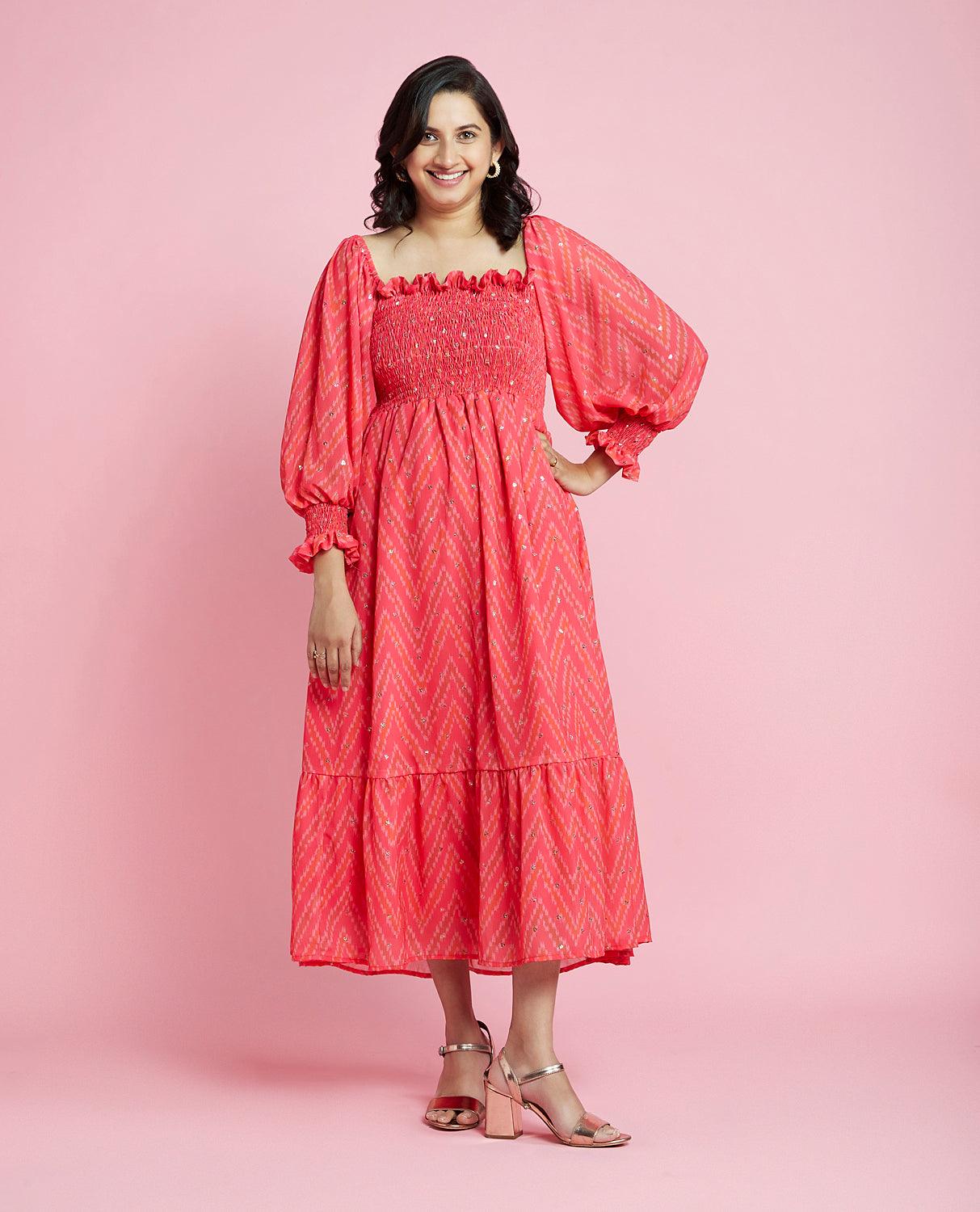 Mom Chevron Dress Kurta - QUERATED