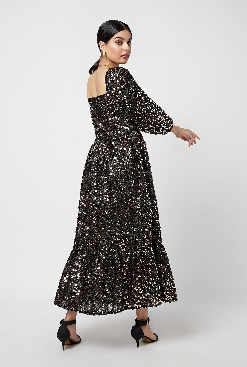 Sofia Sequin Maxi Dress - QUERATED