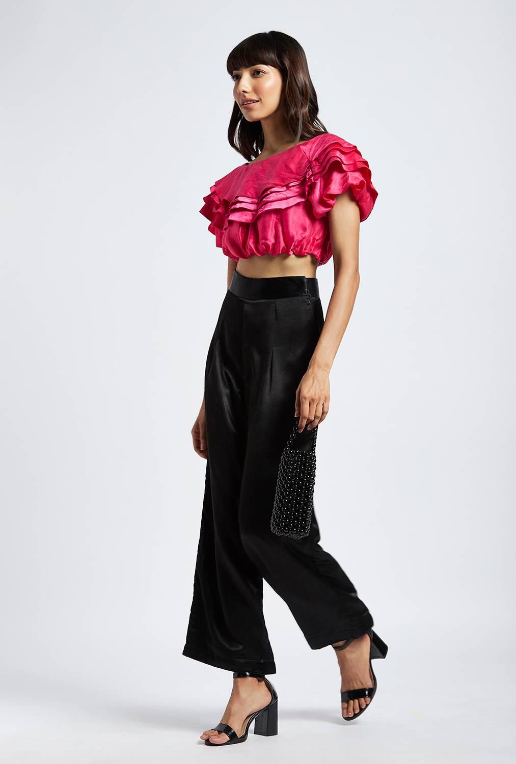 Gloria Midnight Black Wide Leg Pants - QUERATED