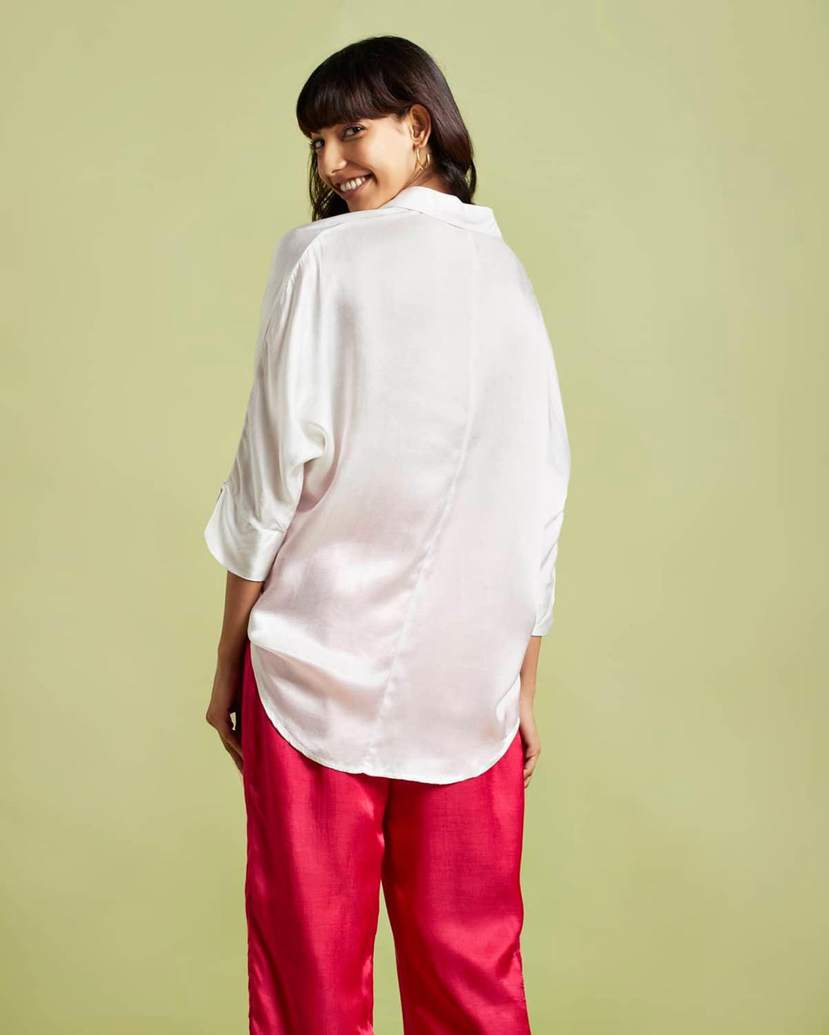 Eva Oyster White Oversized Shirt