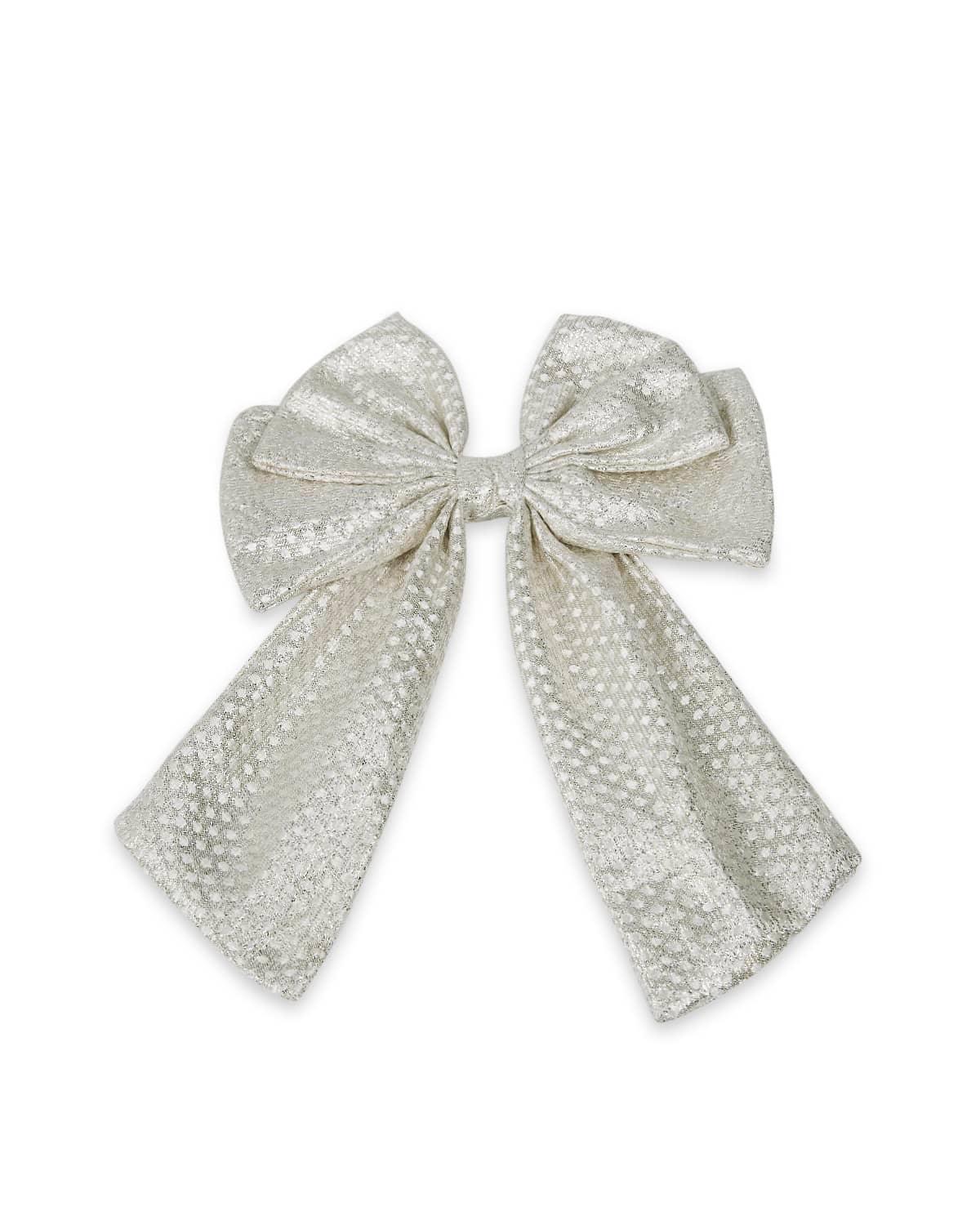 Willow Silver Bow Hair Clip - QUERATED