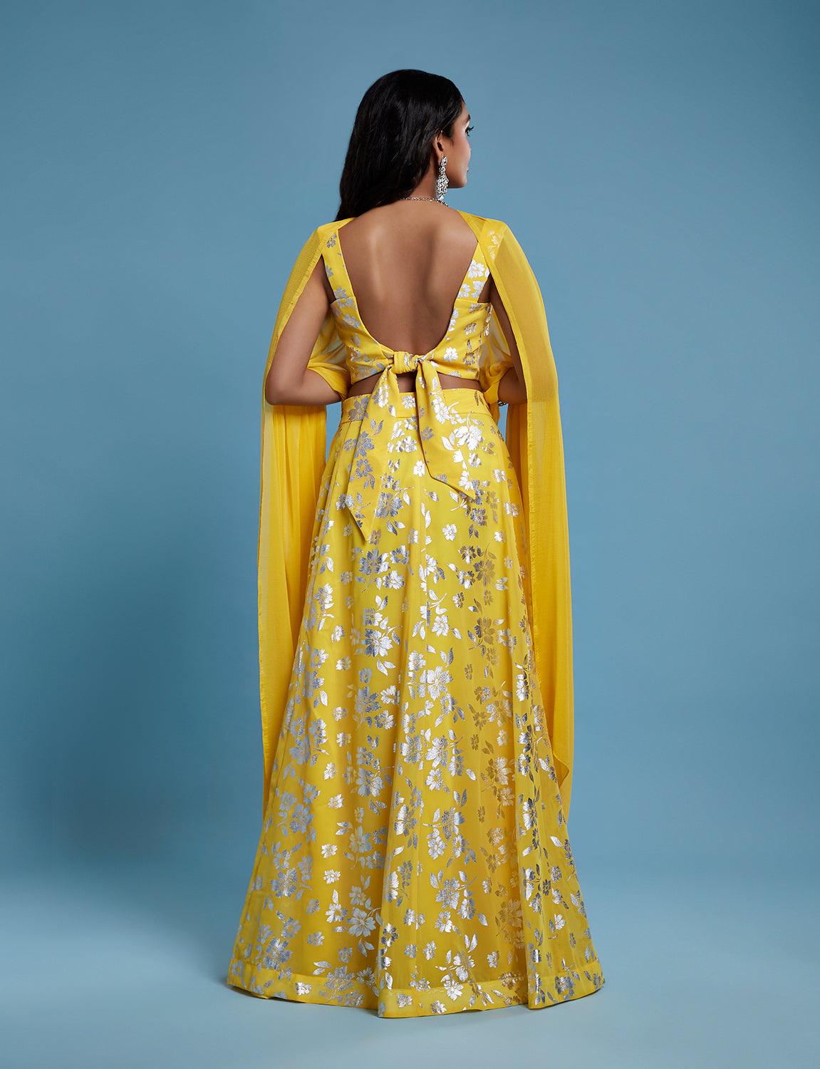 Yellow Corset Lehenga Set - QUERATED