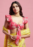 Fuchsia Barfi Front tieup blouse - QUERATED