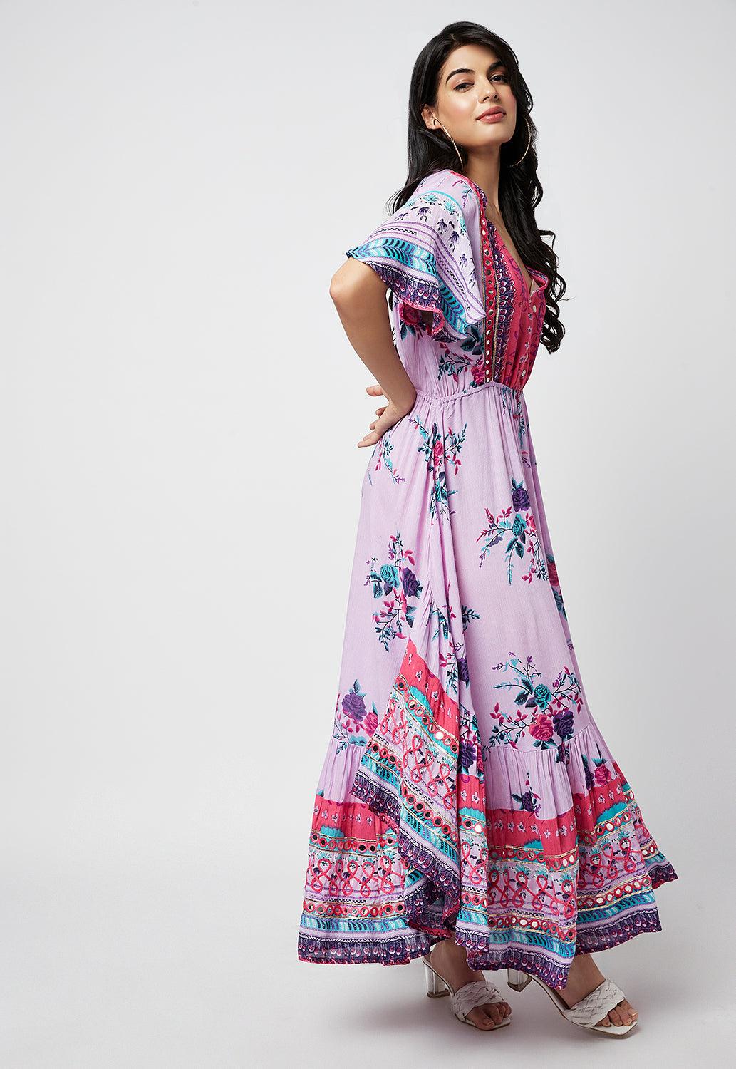 Olivia Printed Maxi Dress - QUERATED