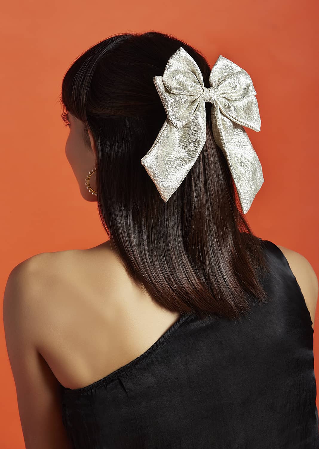 Willow Silver Bow Hair Clip