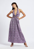 Lina Azulejo Printed Backless Dress - QUERATED