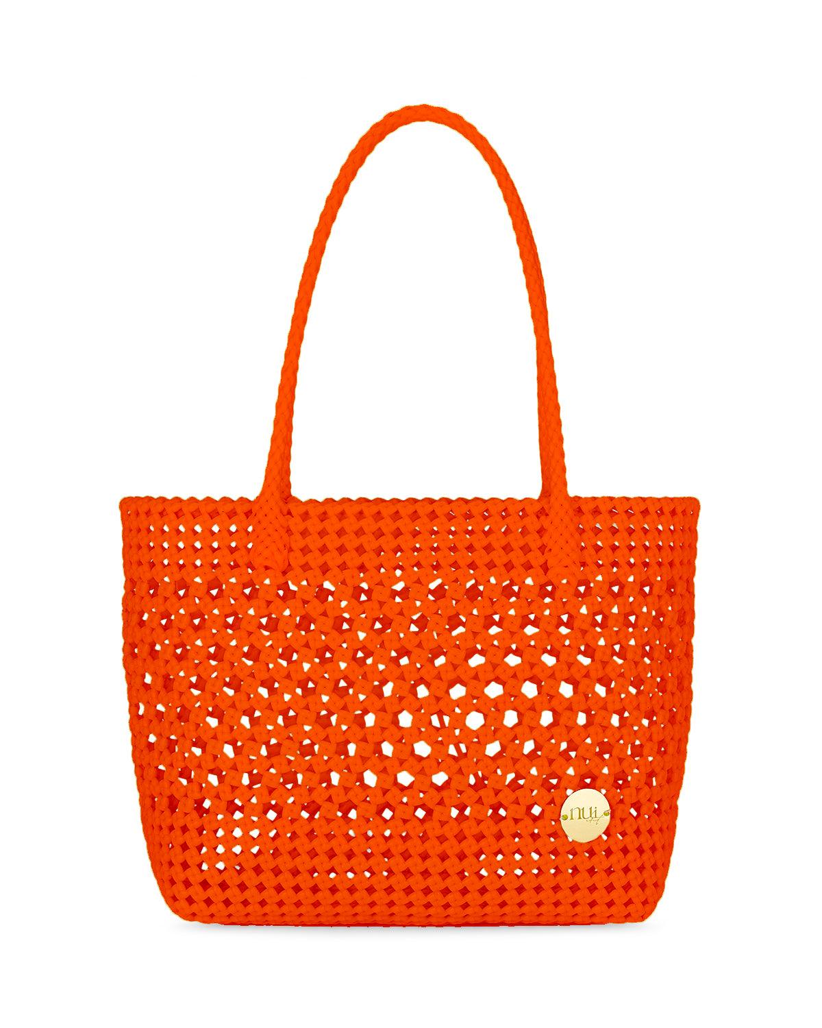 Harper Orange Straw Basket Bag - QUERATED