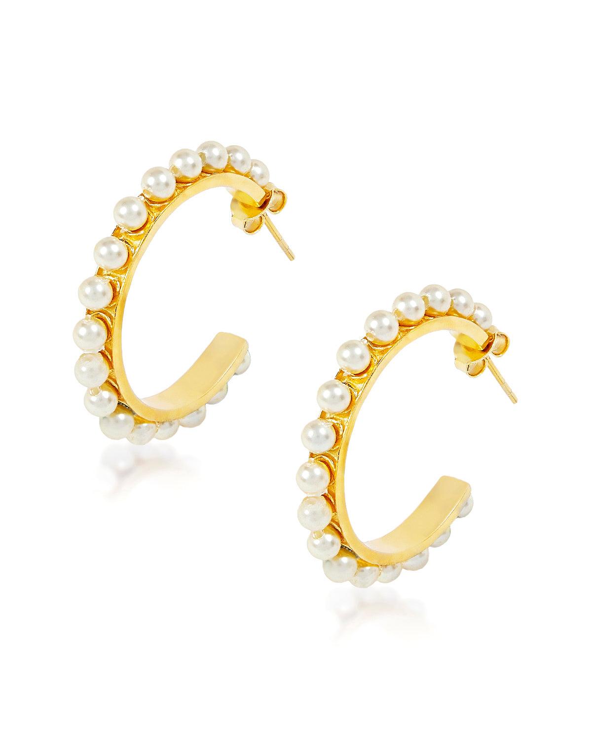 Luna Pearl Hoops - QUERATED