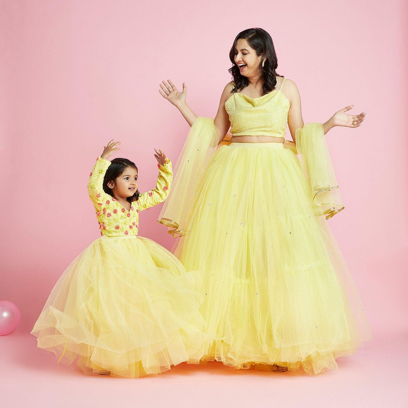 Mom Kaira Yellow Skirt Set