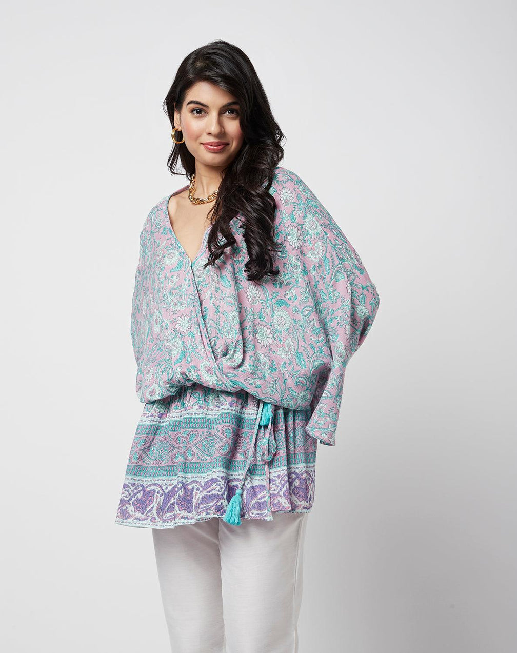 Ivy Printed Wrap Tunic