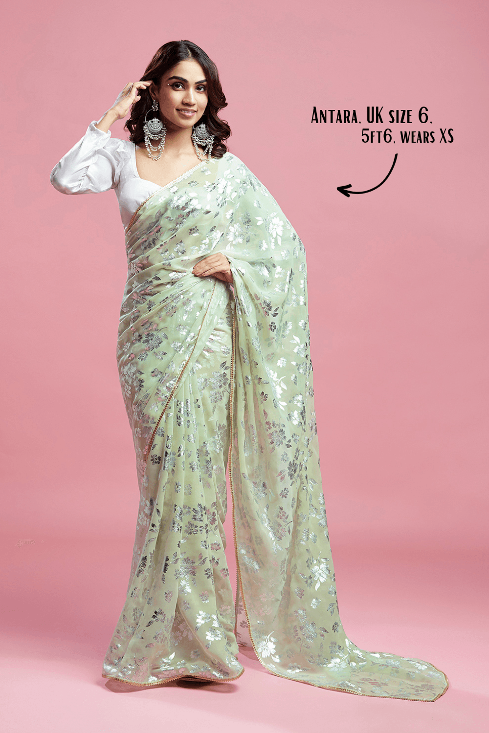 Pista Barfi Saree - QUERATED